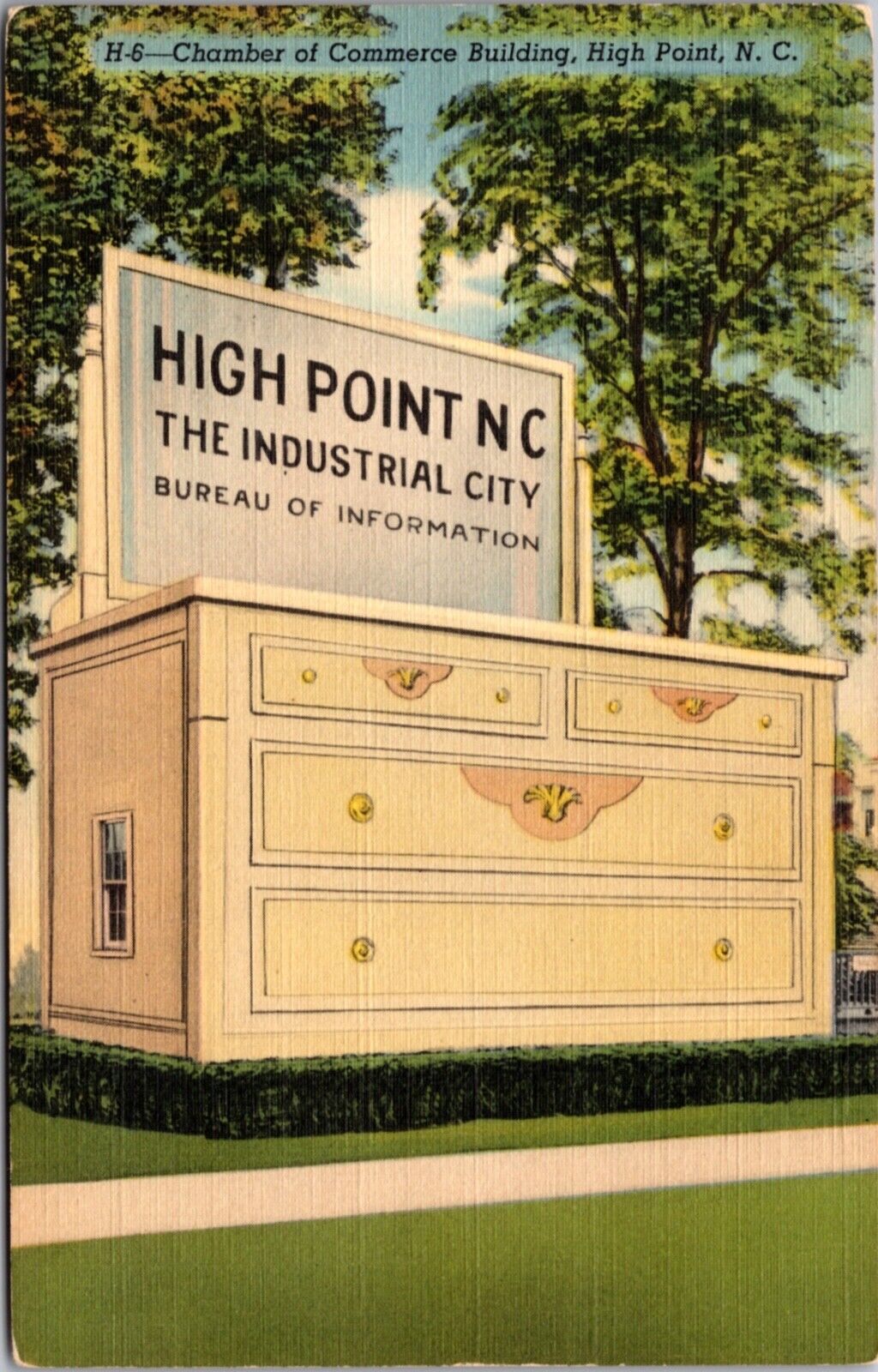 Linen PC Dresser Shaped Chamber of Commerce Building High Point, North Carolina