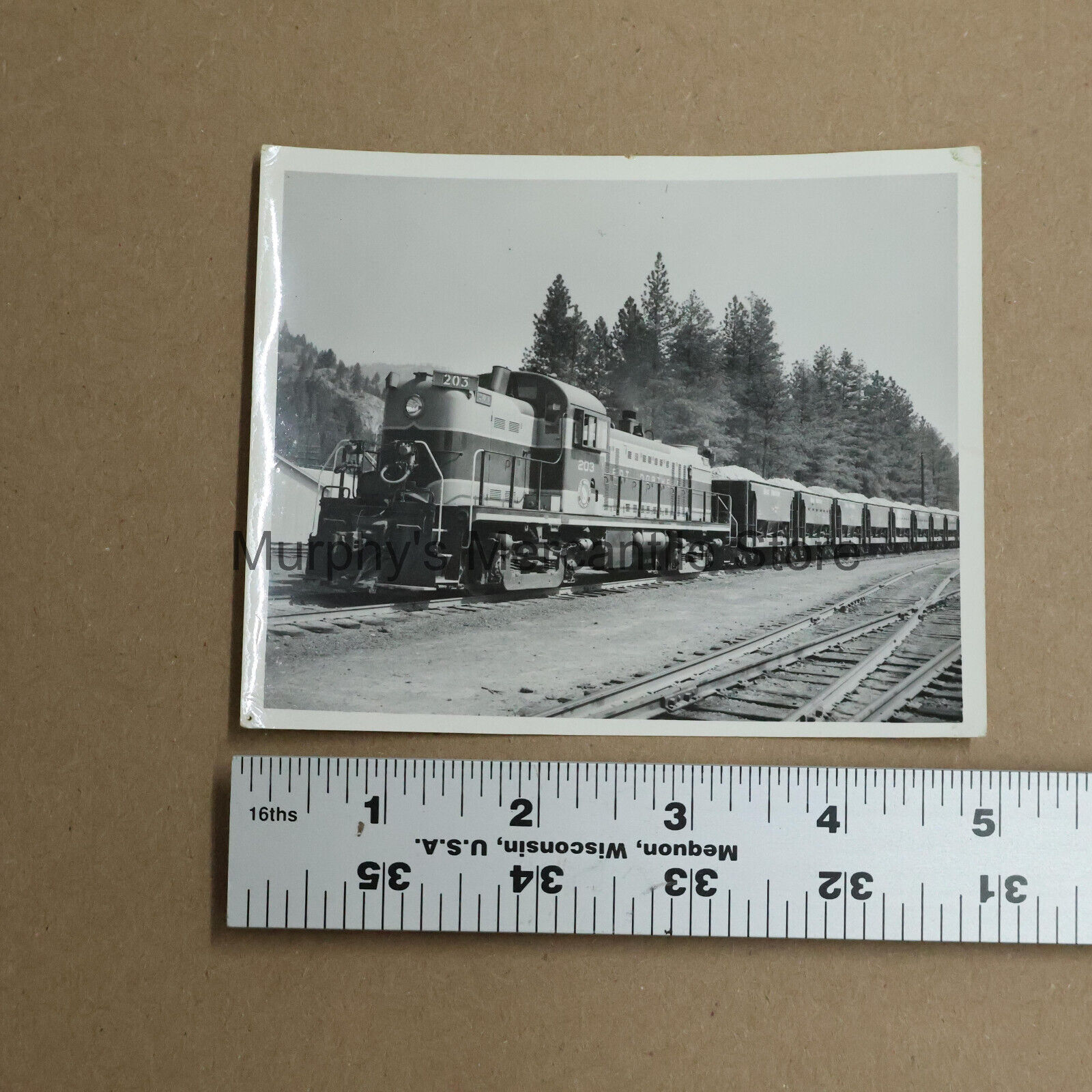 Vtg Great Northern Alco RS3 Diesel Locomotive 4in x 5in Photograph