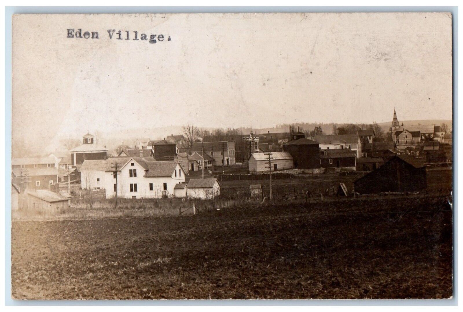 c1910's View Of Eden Village Houses New York NY RPPC Photo Antique Postcard