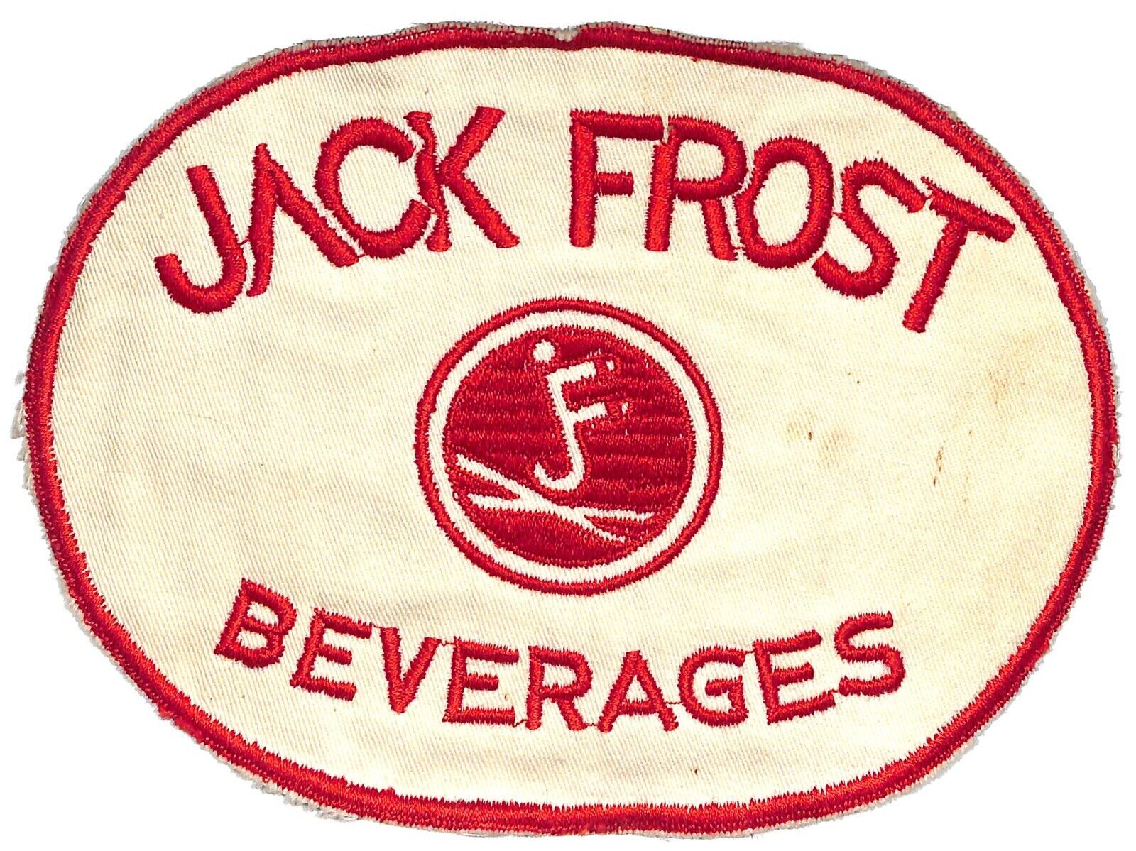 Jack Frost Beverages Embroidered Soda Patch c1940's-50's VGC Very Scarce