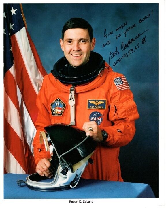 ROBERT D. CABANA signed 8x10 NASA ASTRONAUT litho photo GREAT CONTENT