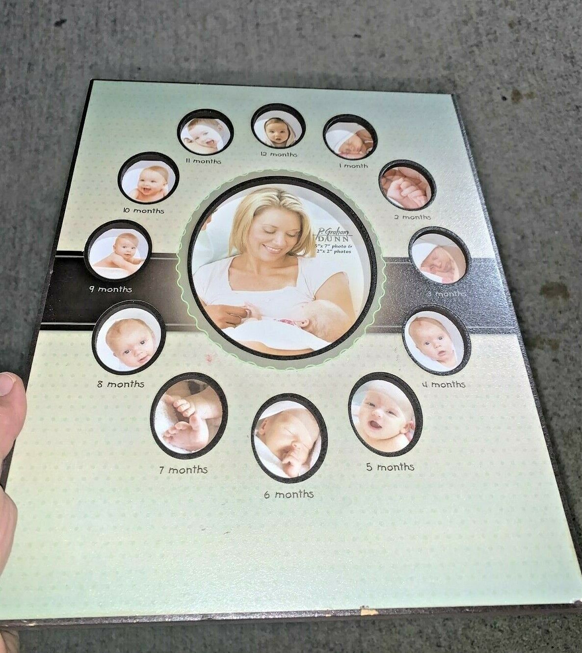 P Graham Dunn MADE IN USA Newborn Baby Picture Frame 1 to 12 months ❤️sj11h1s