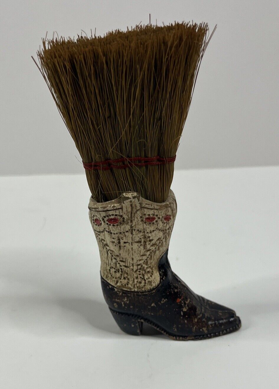Vintage Cowboy Boot Clothes Brush Whisk Broom Novelty NICE 6''