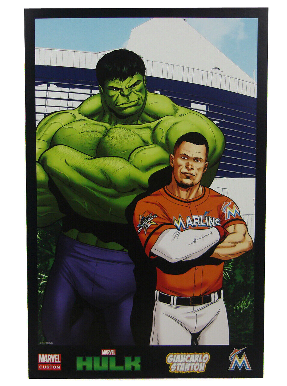 Hulk Giancarlo Stanton Limited Edition Print Miami Marlins Promo Marvel Comics