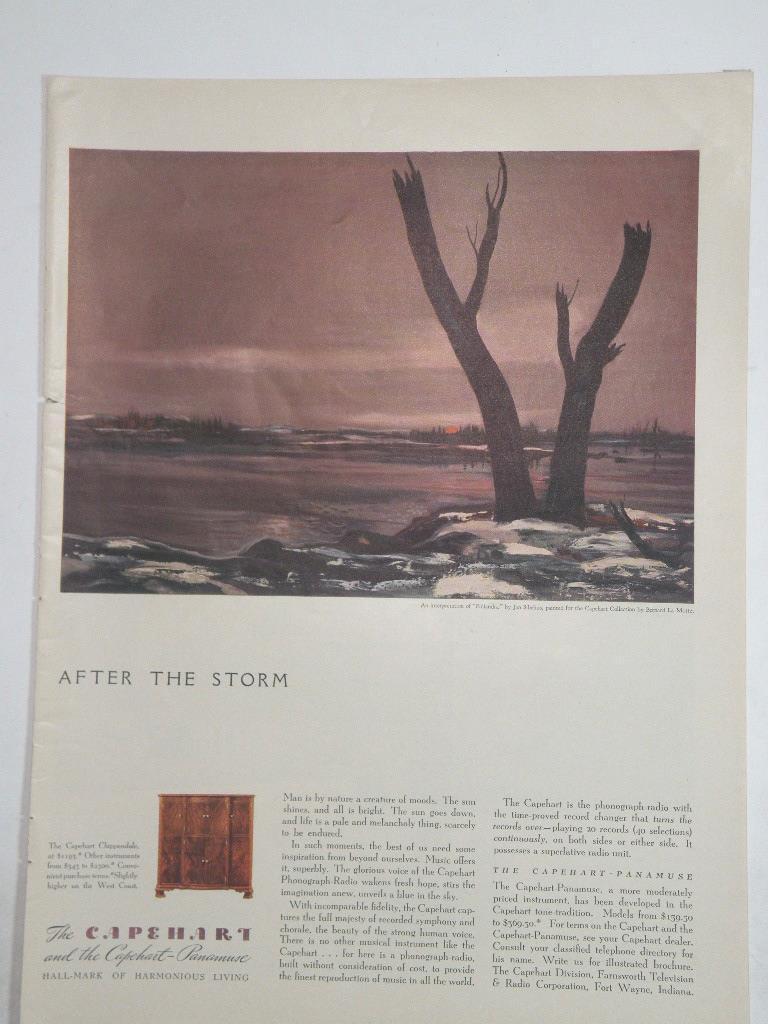 Magazine Ad* - 1941 - Capehart Farnsworth Radio - WW II - Jan Sibelius