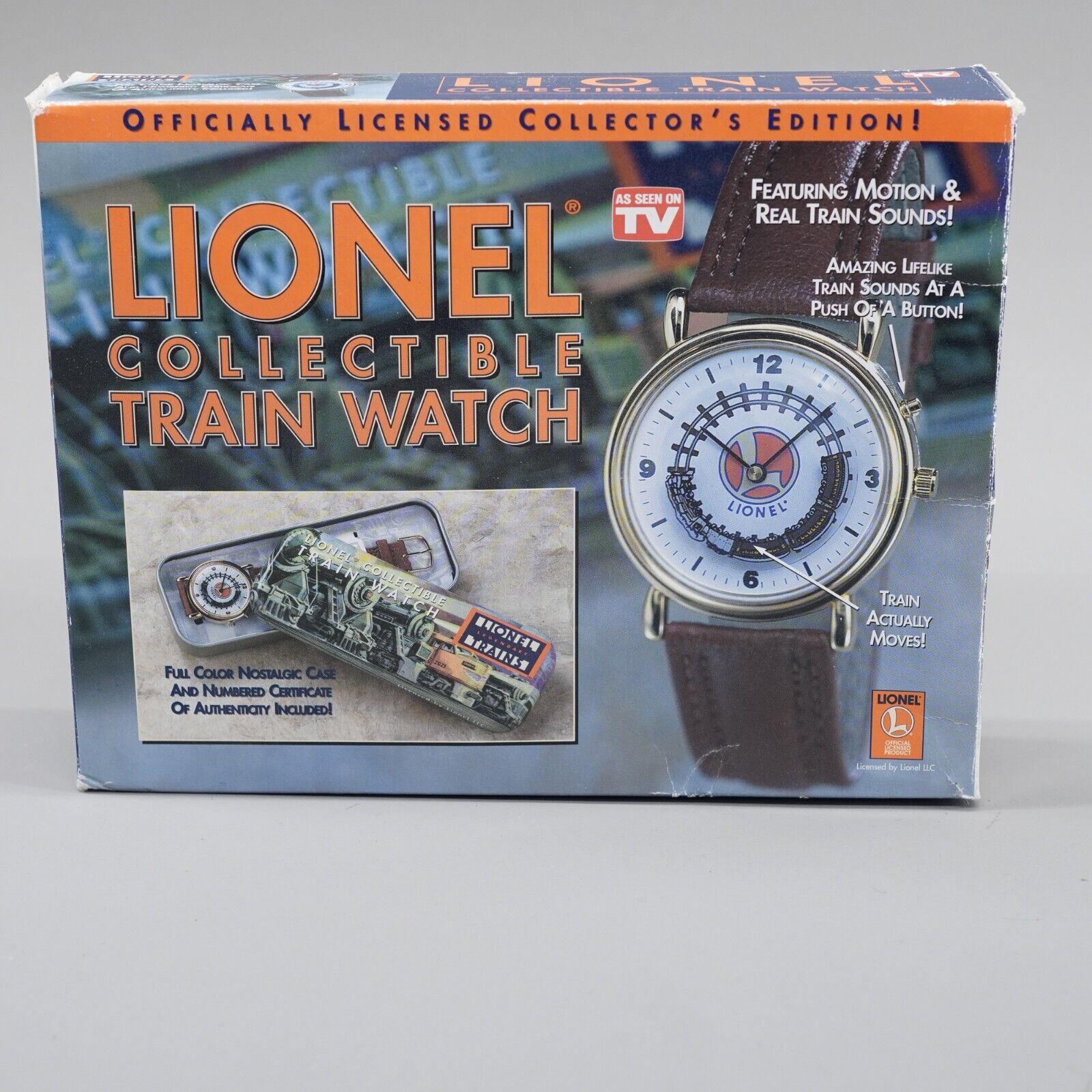 Lionel Collectible Train Watch With Sounds  & Moving Train New Original Box