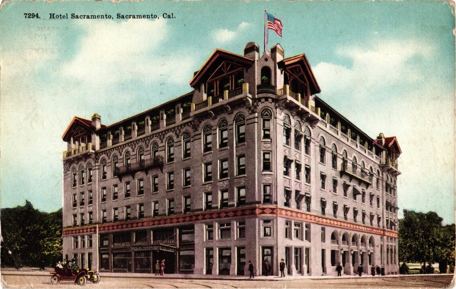 1918 Hotel Sacramento in California Vintage Postcard