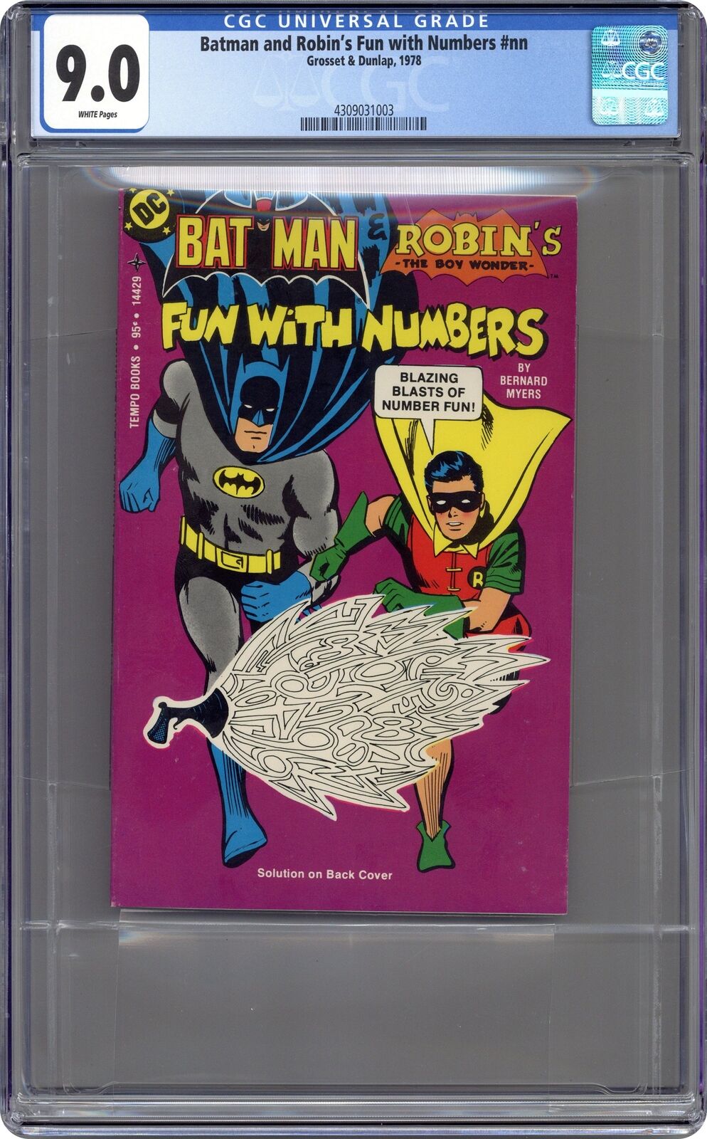 Batman And Robin's Fun with Numbers #1 CGC 9.0 1978 4309031003