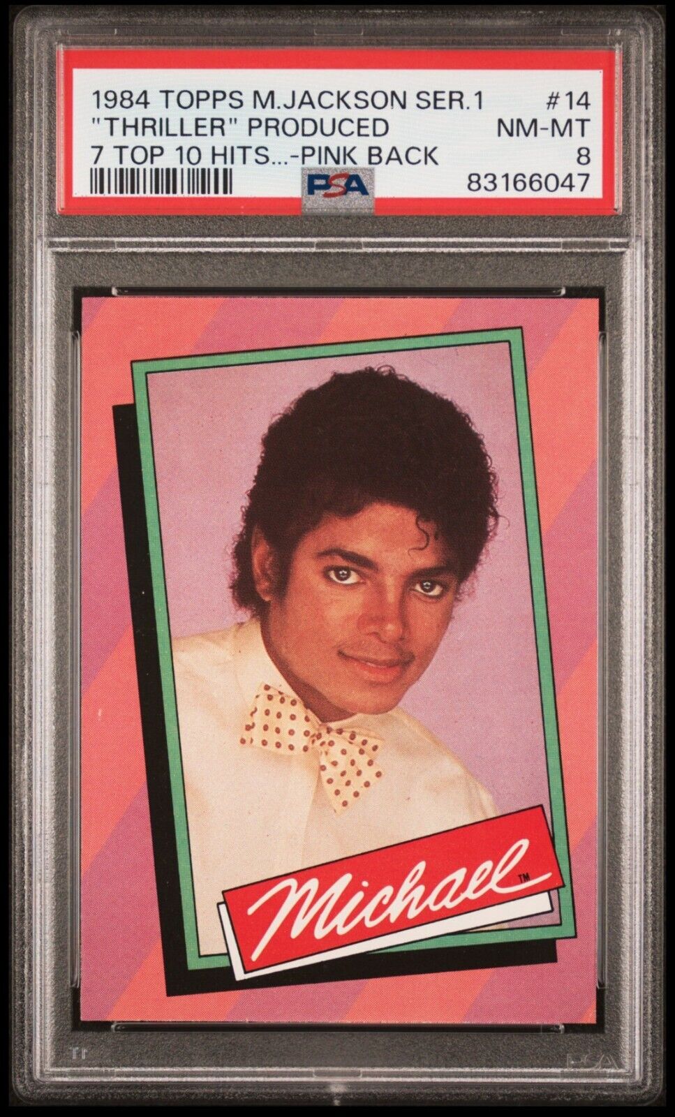 1984 Topps Michael Jackson #14 PSA 8 POP 5