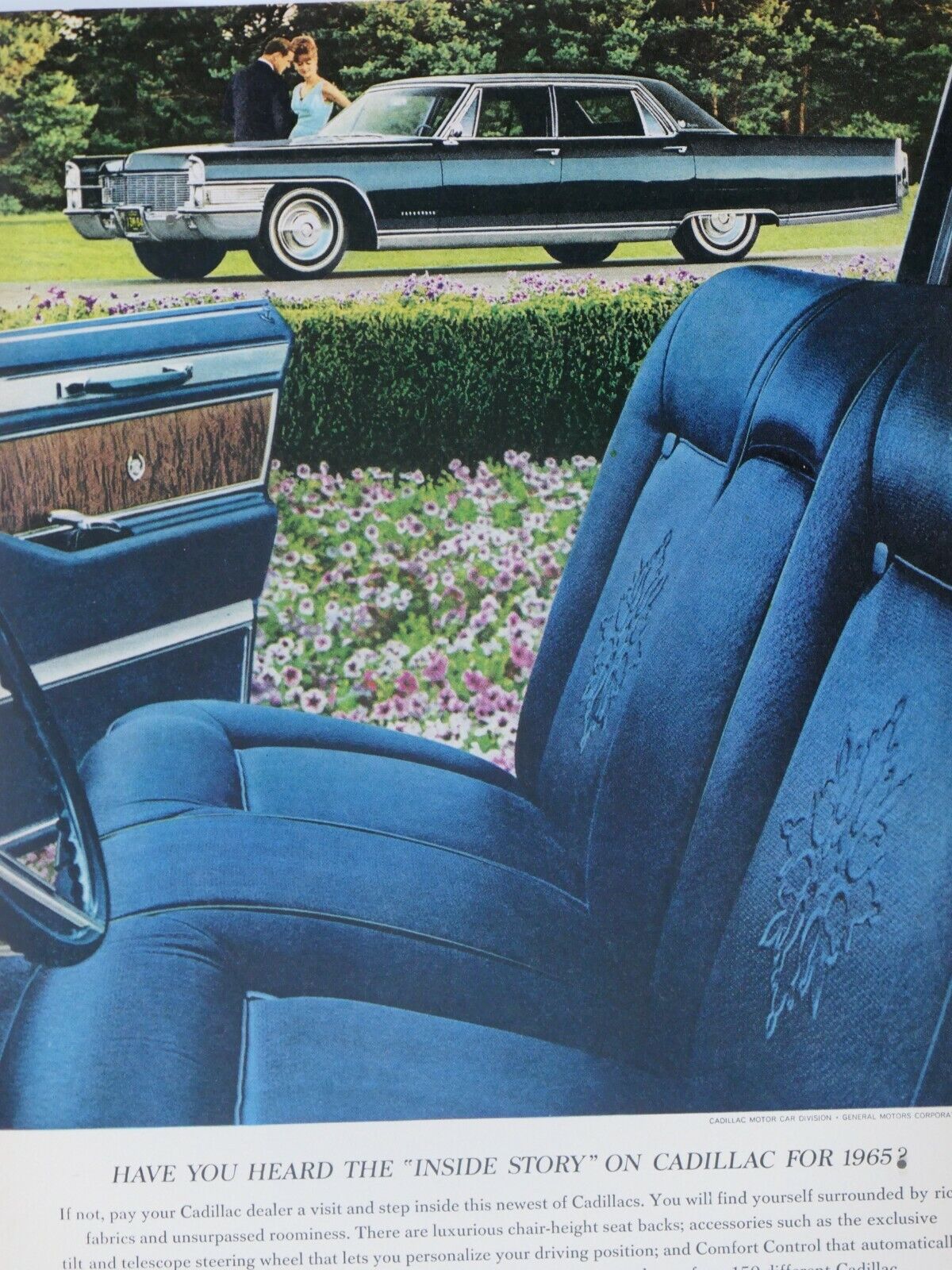 1965 Cadillac Fleetwood INSIDE STORY Vintage Original Print Ad 8.5 x 11\