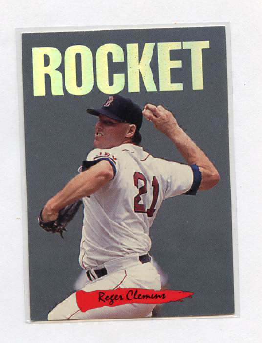 1993 TRIPLE PLAY ROCKET # 2 ROGER CLEMENS , BOSTON RED SOX 