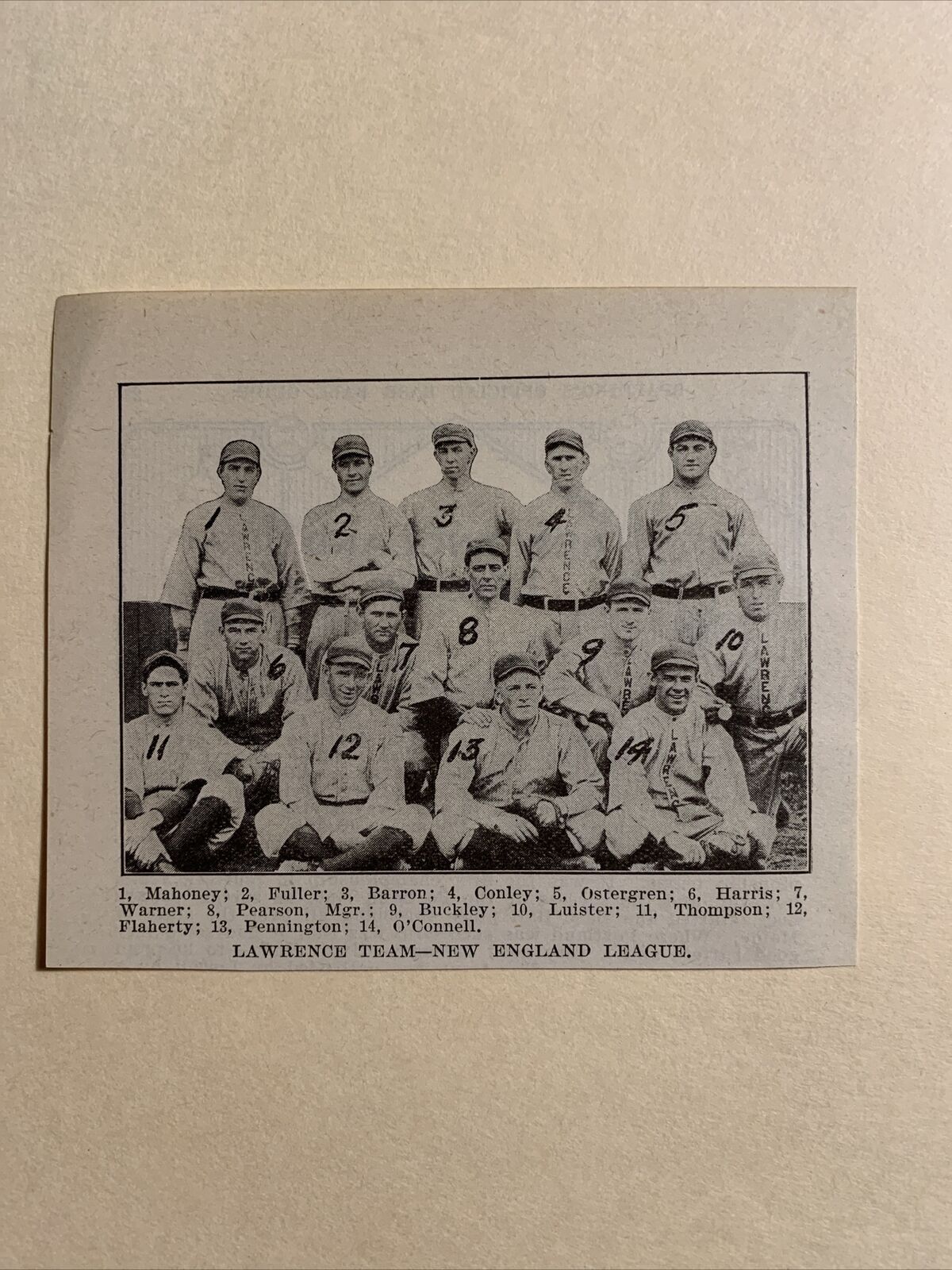 Lawrence Barristers Alex Pearson Kewpie Pennington 1915 Baseball Team Picture #2