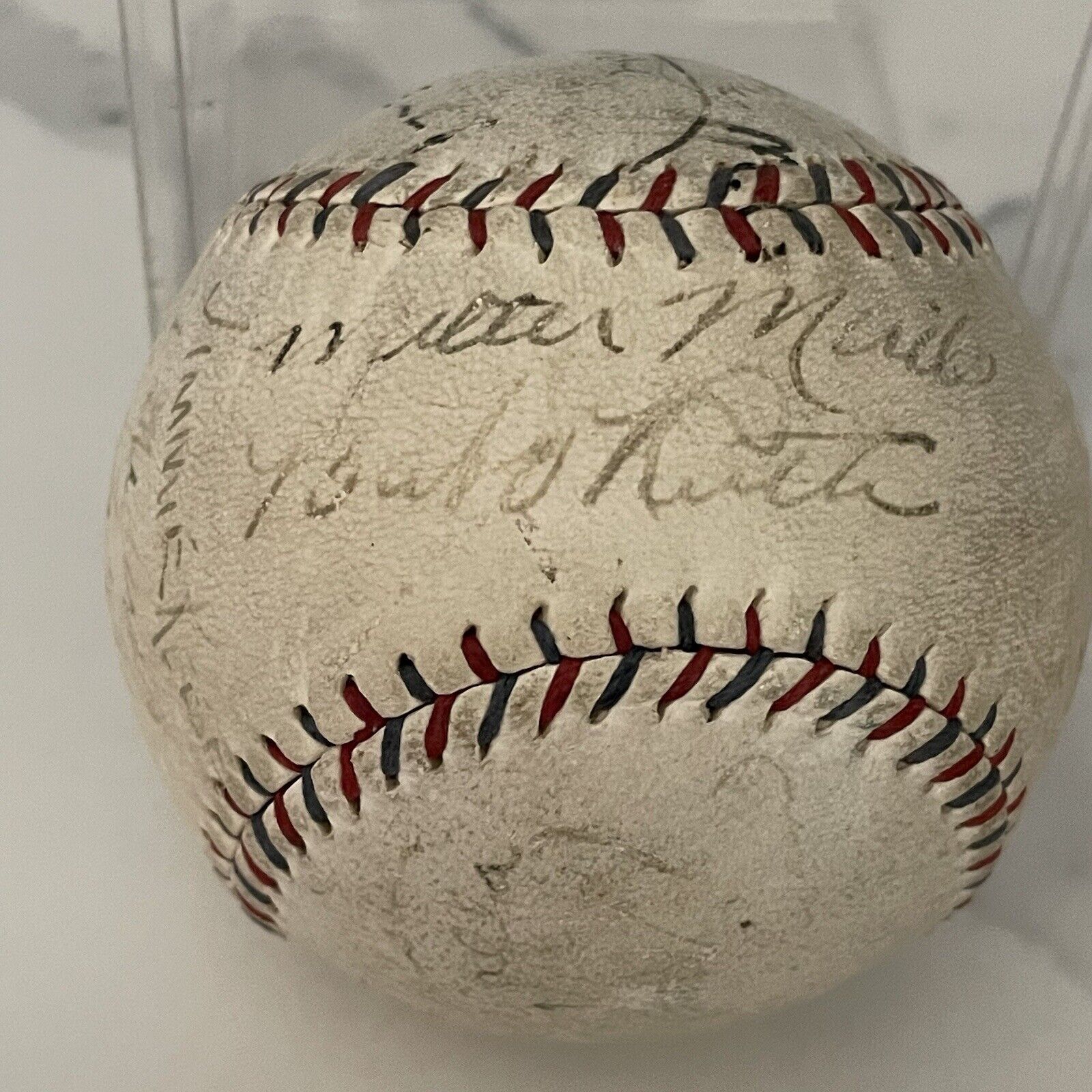 ⚾️ Babe Ruth Signed Baseball 1924 Oakland Oaks PSA/DNA Bob Meusel Signature