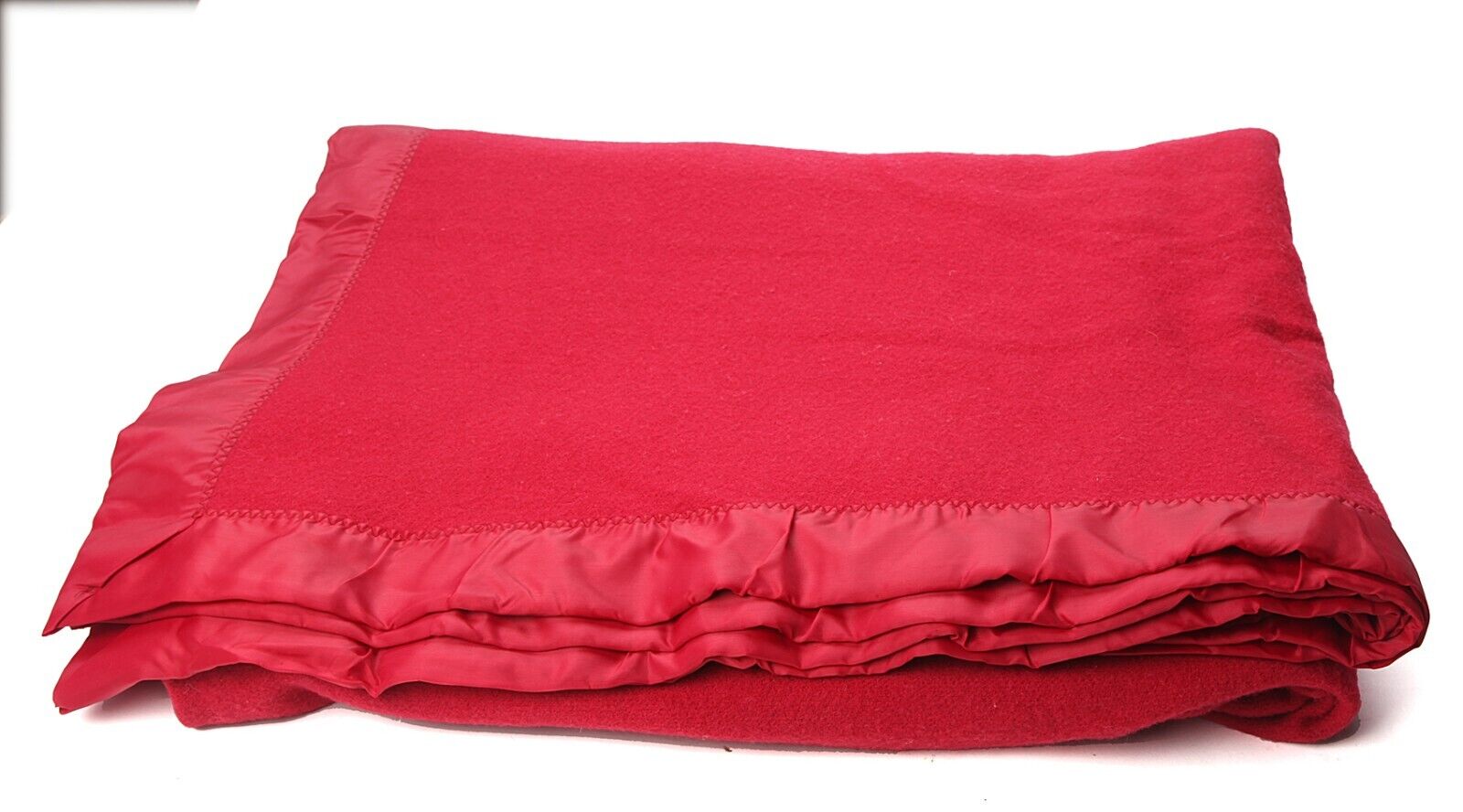 Vintage Amana Woolen Mills Since 1845 Wool Red Blanket 86x108 EUC