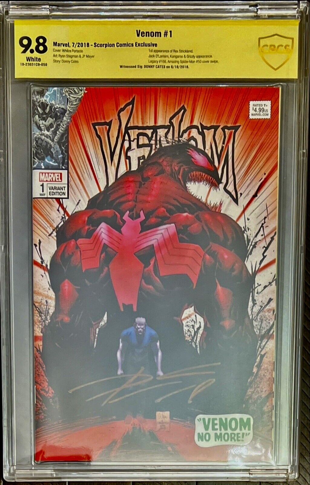 Venom #1 Variant Spider Man 50 Homage Signed By Donny Cates CBCS 9.8