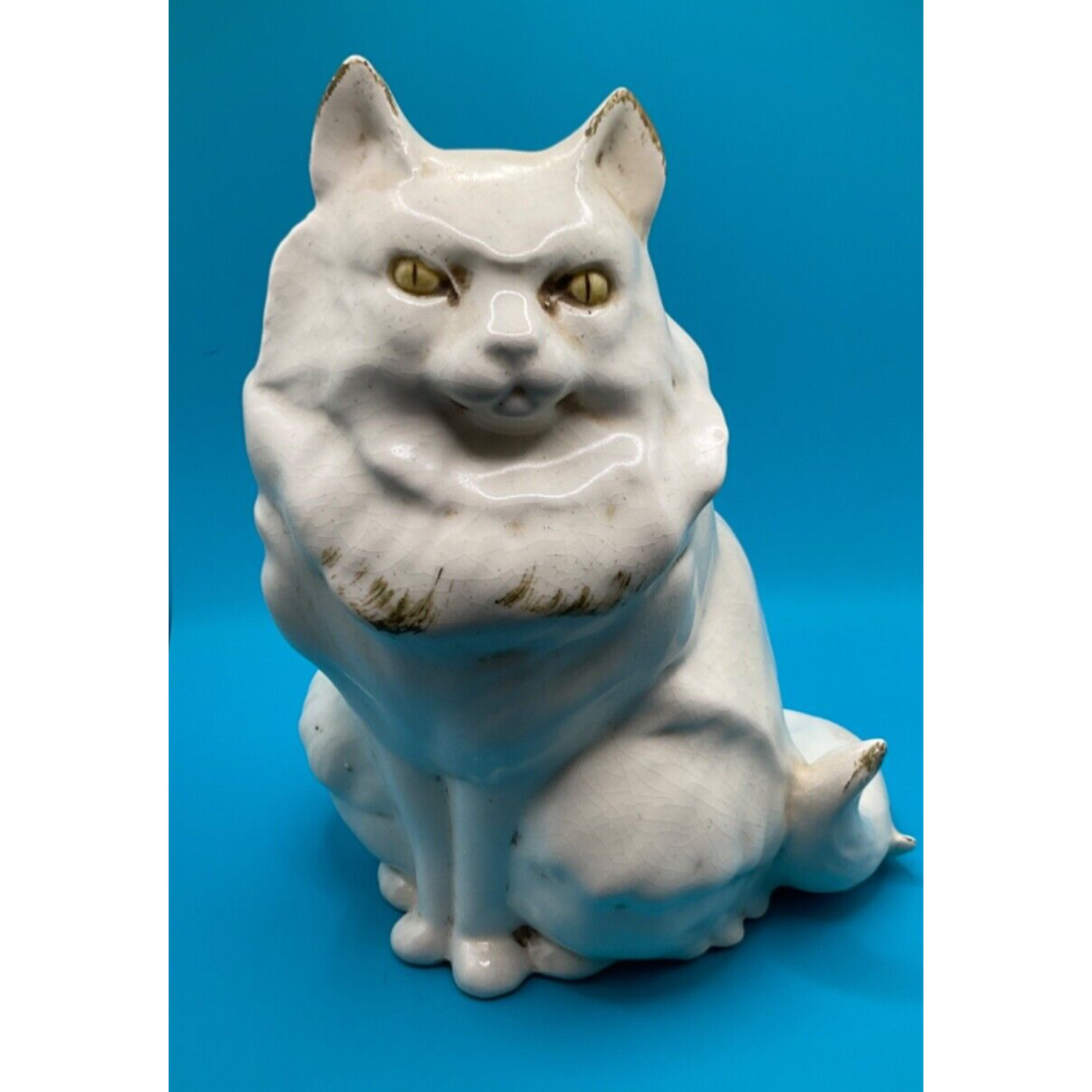 1960's Anthony Freeman McFarlin #175 Persian Cat White Florentine Glaze Rare