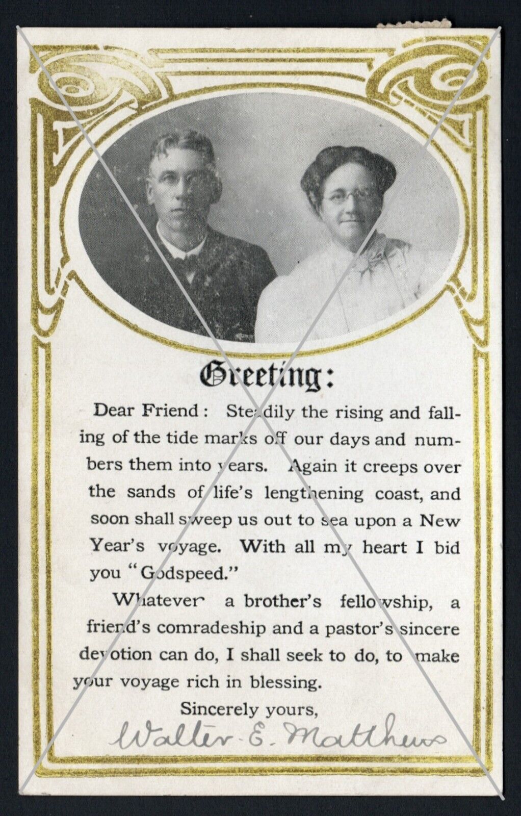 Greeting Words of Comfort Sargent Nebraska 1902-1908 RPPC Postcard Antique