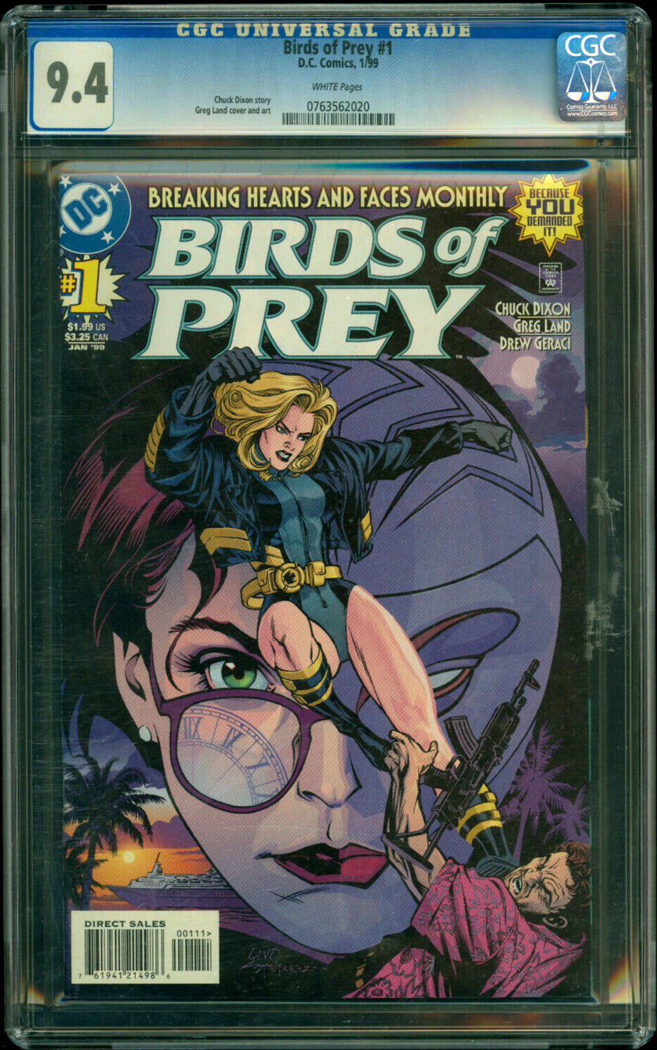 Birds of Prey #1 1st Series CGC 9.4 Greg Land Cover 1999 DC Comics Batgirl