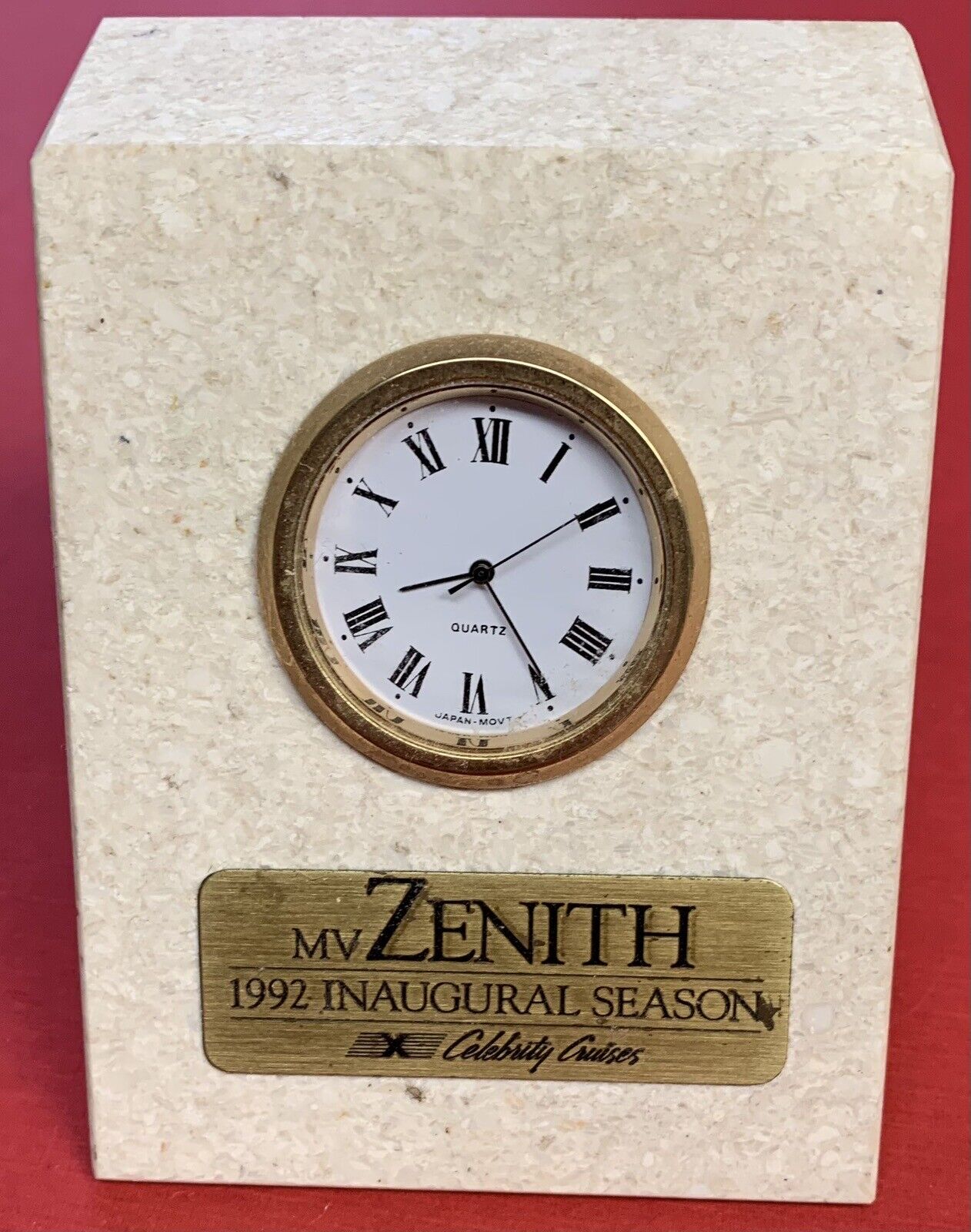 Celebrity Cruises, MV Zenith 1992 Inaugural Season, Clock/Marble Paperweight