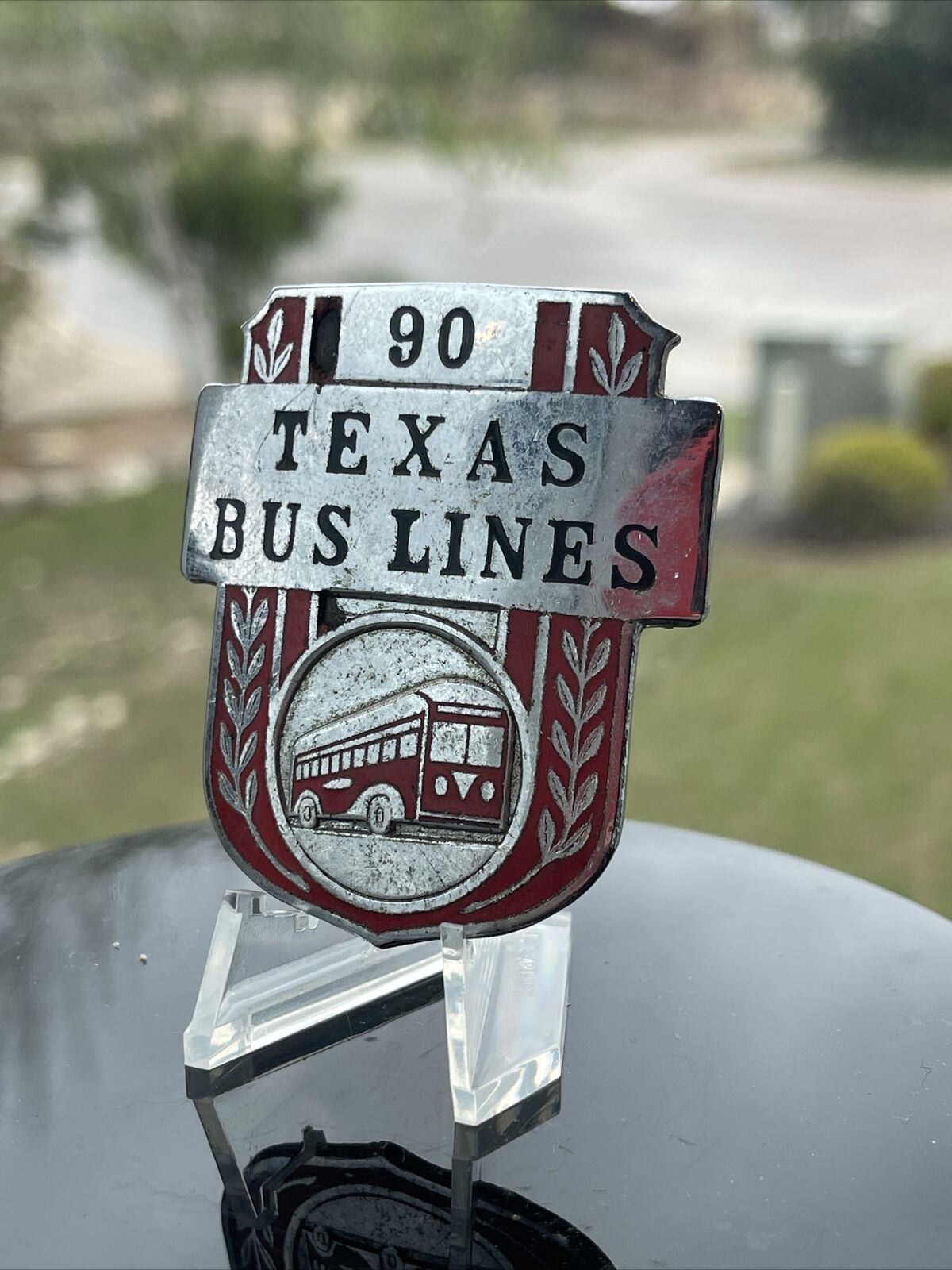 1930s era Texas bus lines bus driver badge