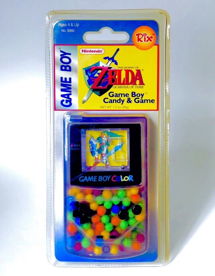 Vintage 1999 Rix ZELDA OCARINA OF TIME GAME BOY Candy Container 7.5” NINTENDO