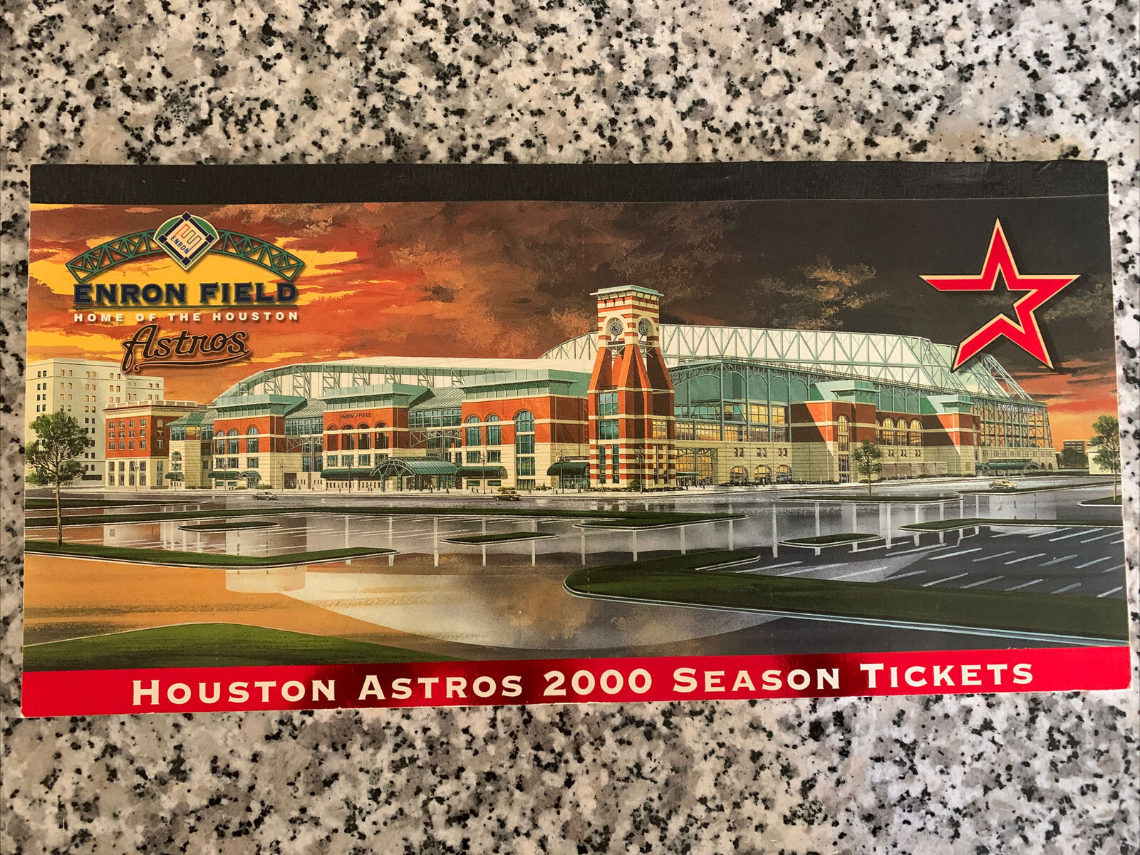 SUPER RARE - 2000 Houston Astros Season Ticket Book - 1st Season at Enron Field