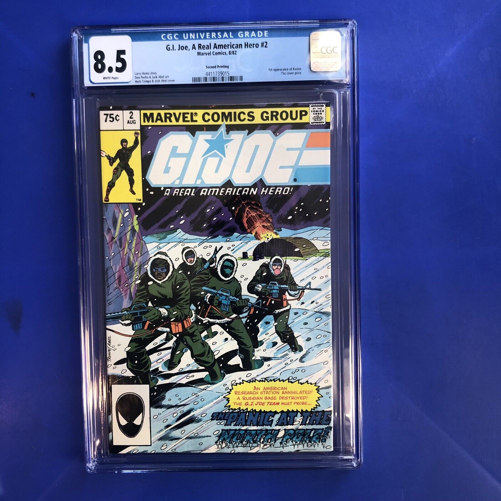 G.I. Joe: Real American Hero 2 CGC 8.5 2ND PRINT 1st APPEARANCE Kwinn COMIC 1982