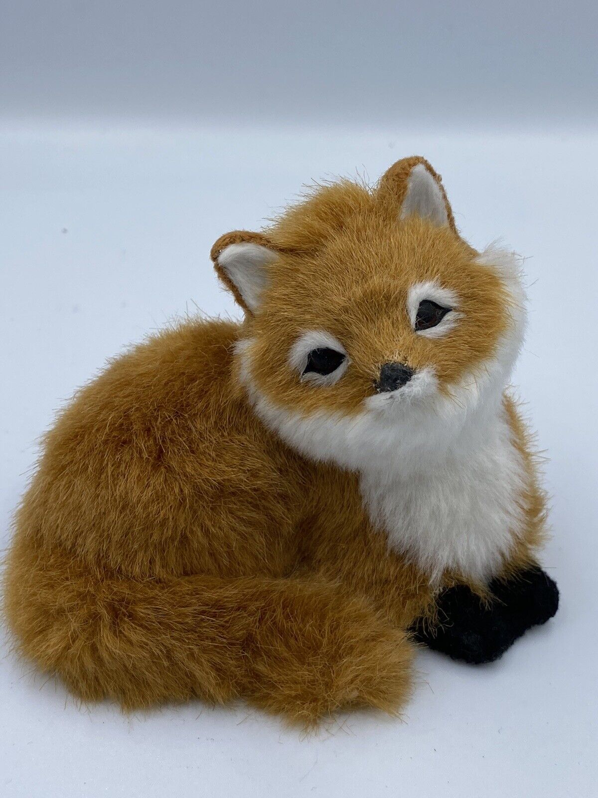 Furry Red Fox Animal Figure 