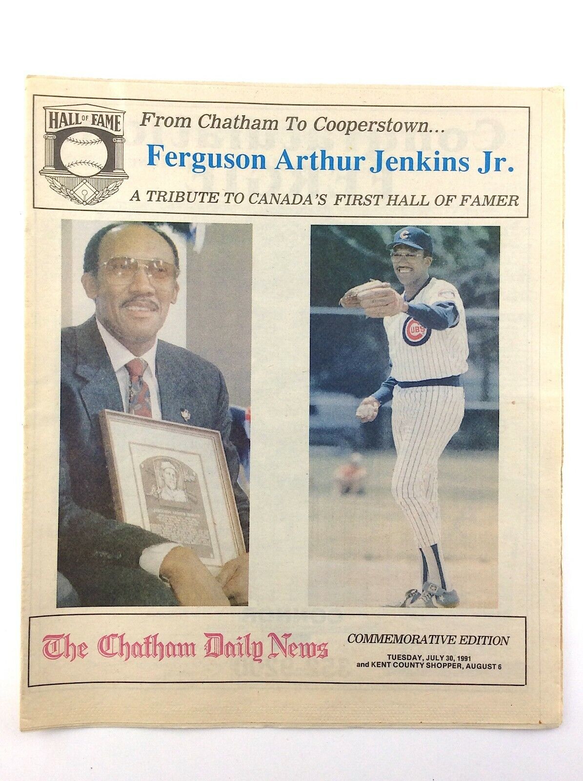 The Chatham Daily News July 30 1991 Ferguson Arthur Jenkins Jr Q913