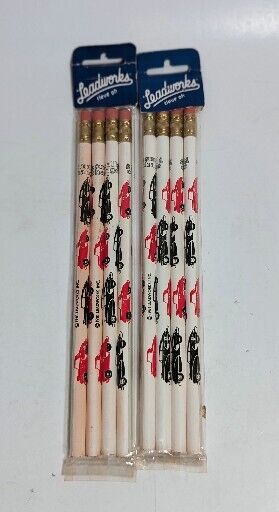 *NEW* Two 1981 Leadworks Pencils 4 Packs Vintage Classic Red And Black Cars 