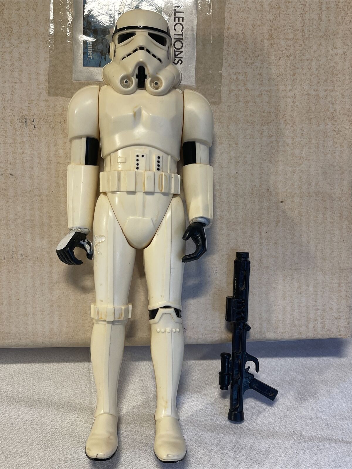 Star Wars Storm Trooper Doll 12 inch  1978 General Mills Blaster hands glued