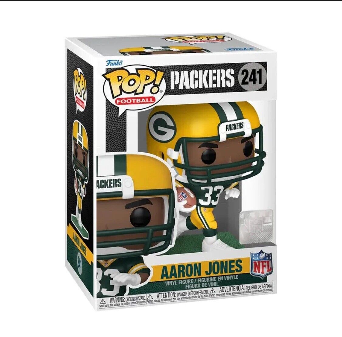 Funko Pop NFL Green Bay Packers Aaron Jones Figure w/ Protector