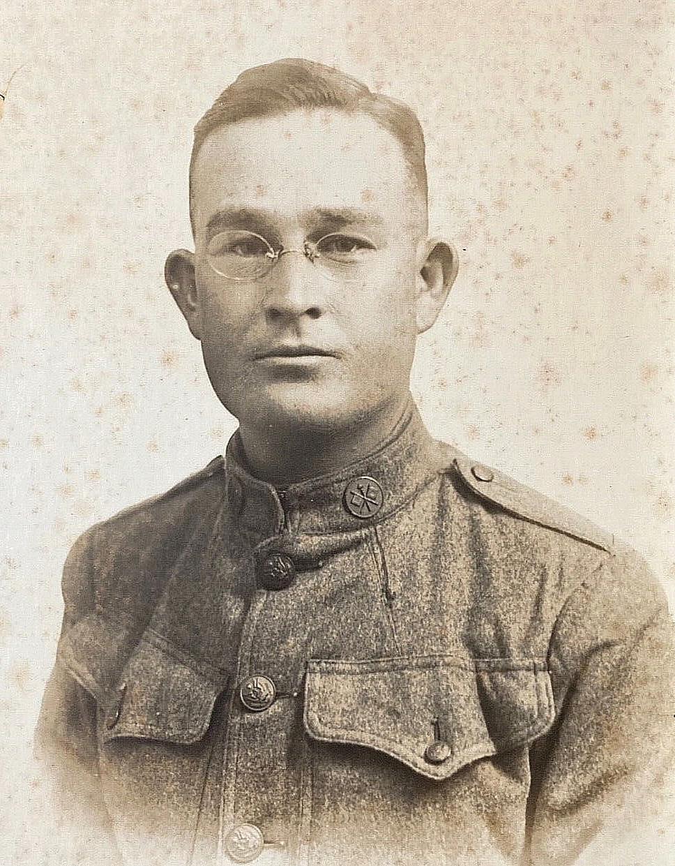 ORIGINAL WW1 U.S. ARMY SIGNAL CORPS SOLDIER 1917 ID'd PHOTOGRAPH