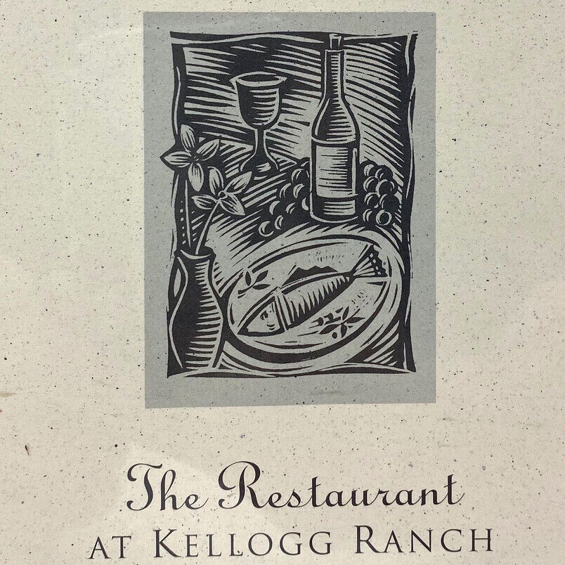 1996 The Restaurant At Kellogg Ranch Lunch Menu Cal Poly Pomona State University