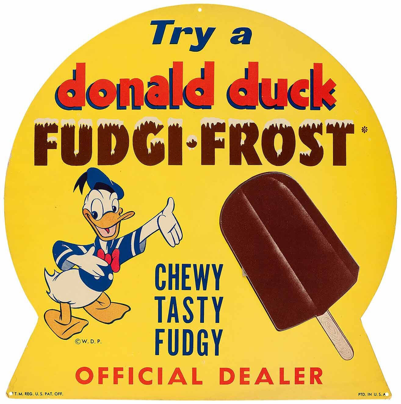 DONALD DUCK FUDGI FROST CHOCOLATE ICE CREAM BAR 18\