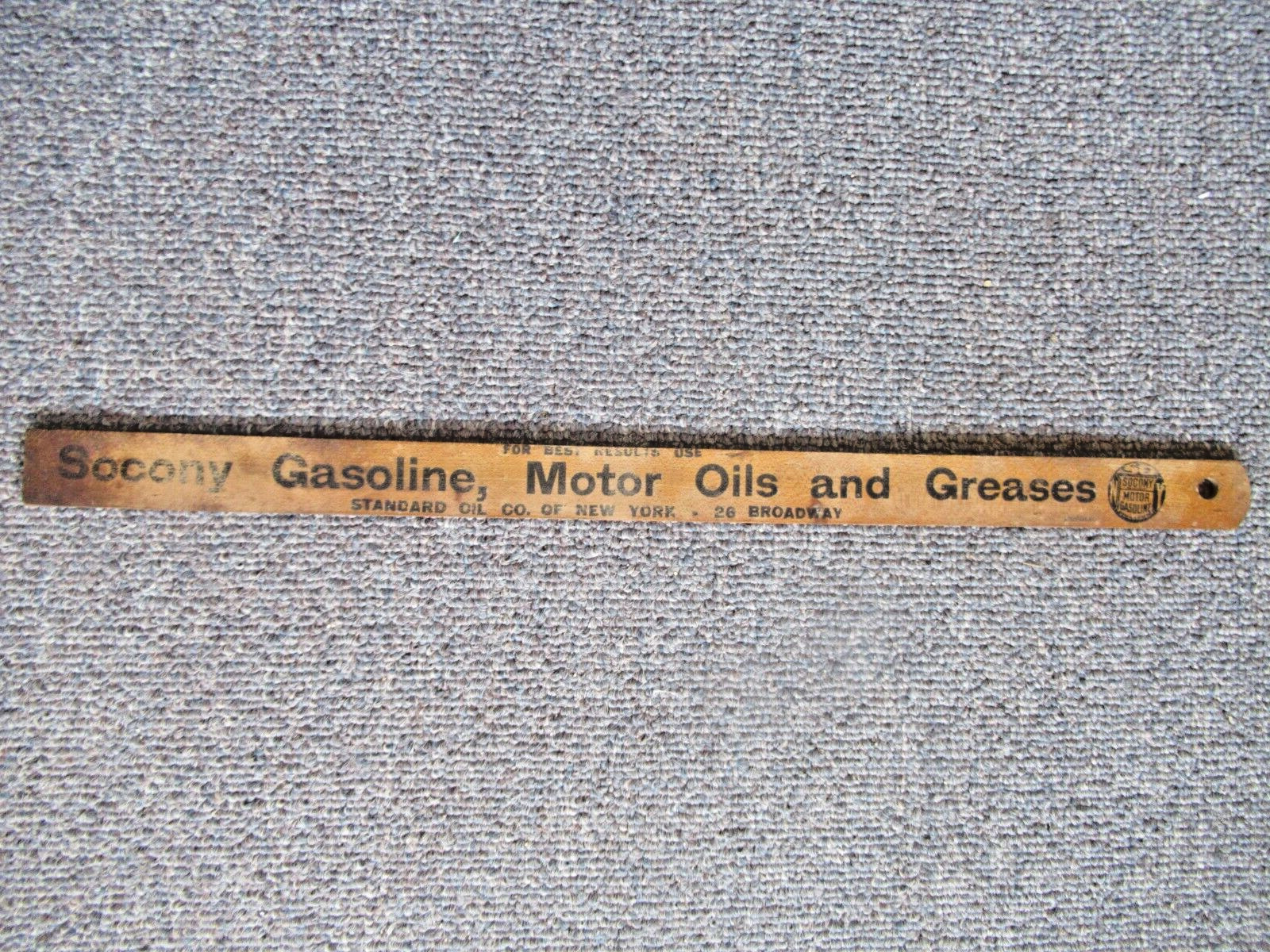Atwater Kent gasoline gauge May 18, 1909 Socony Standard Oil NY 26 Broadway Vtg
