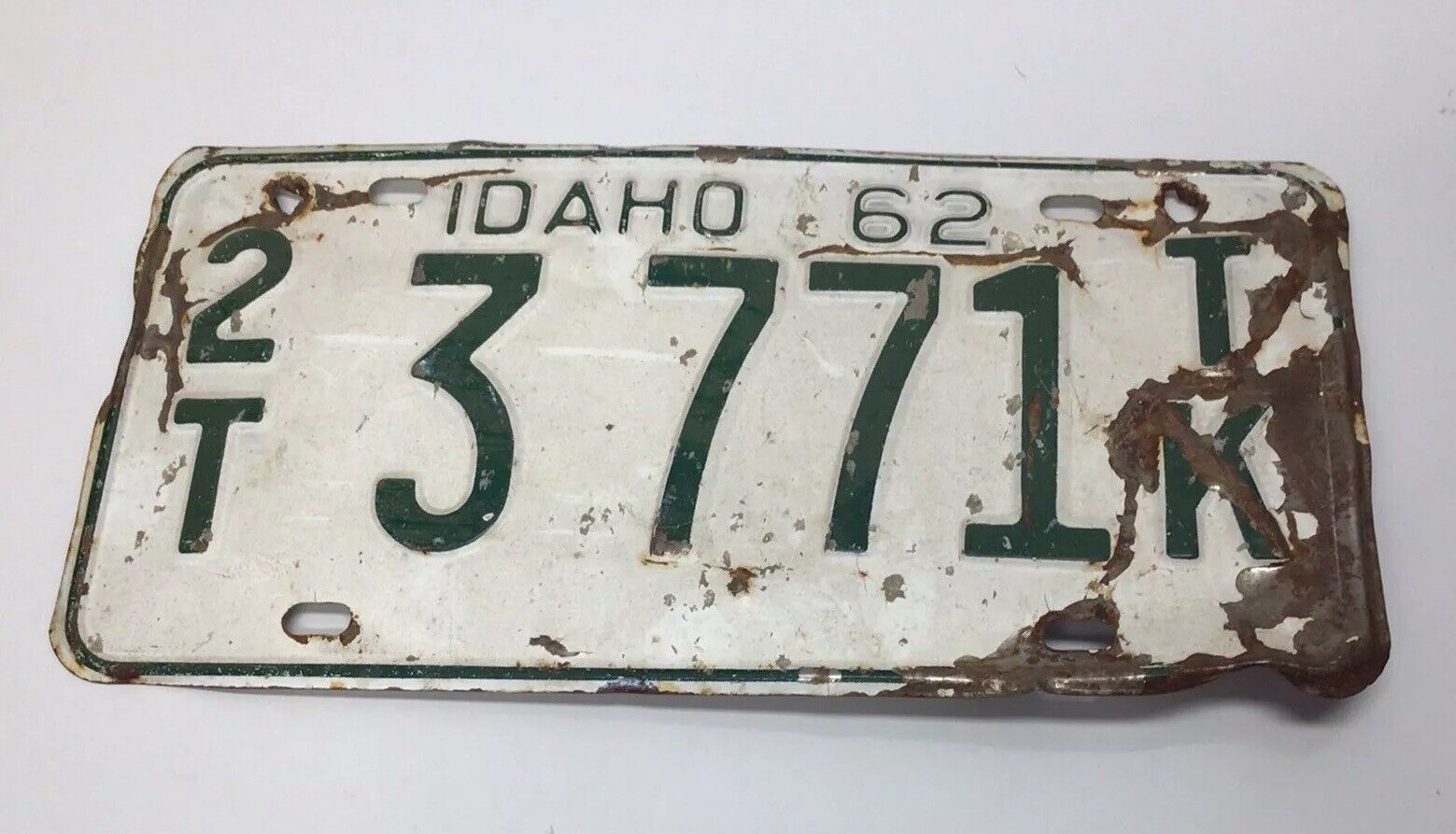 1962 Idaho License Plate Vintage