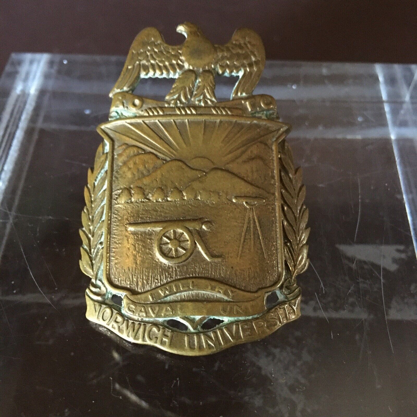 vintage calvalry badge norwich conn/rare Piece