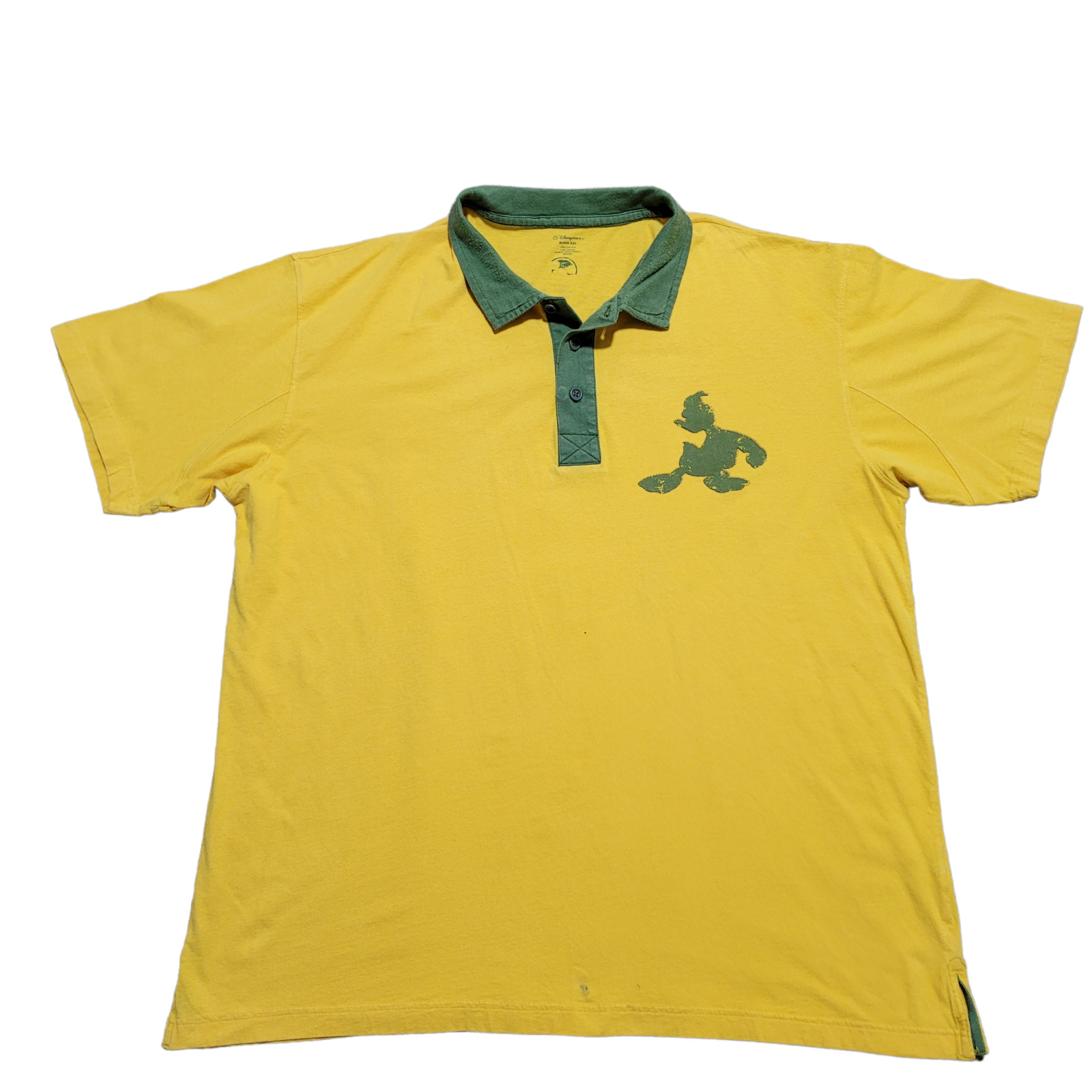 Donald Duck Polo Shirt 2XL Gold Men Everyday Simple Casual Basic Norm Retro