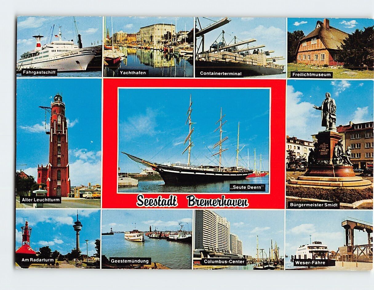 Postcard Seestadt Bremerhaven, Germany