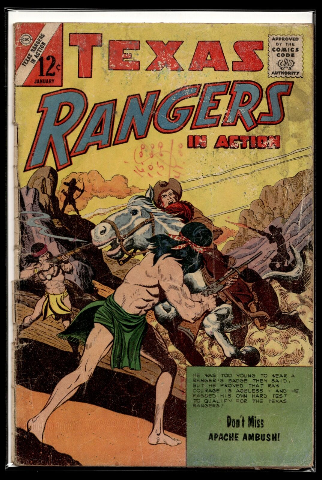 1963 Texas Rangers In Action #37 Charlton Comic