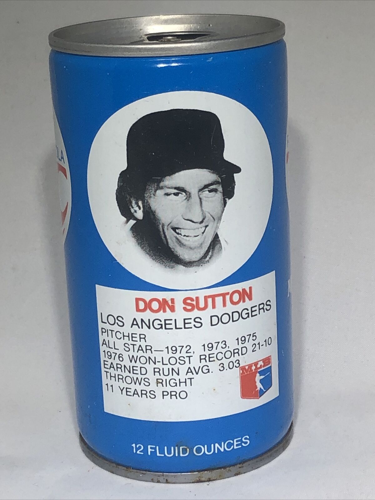 1977 Don Sutton Los Angeles Dodgers RC Royal Crown Cola Can MLB All-Star Series
