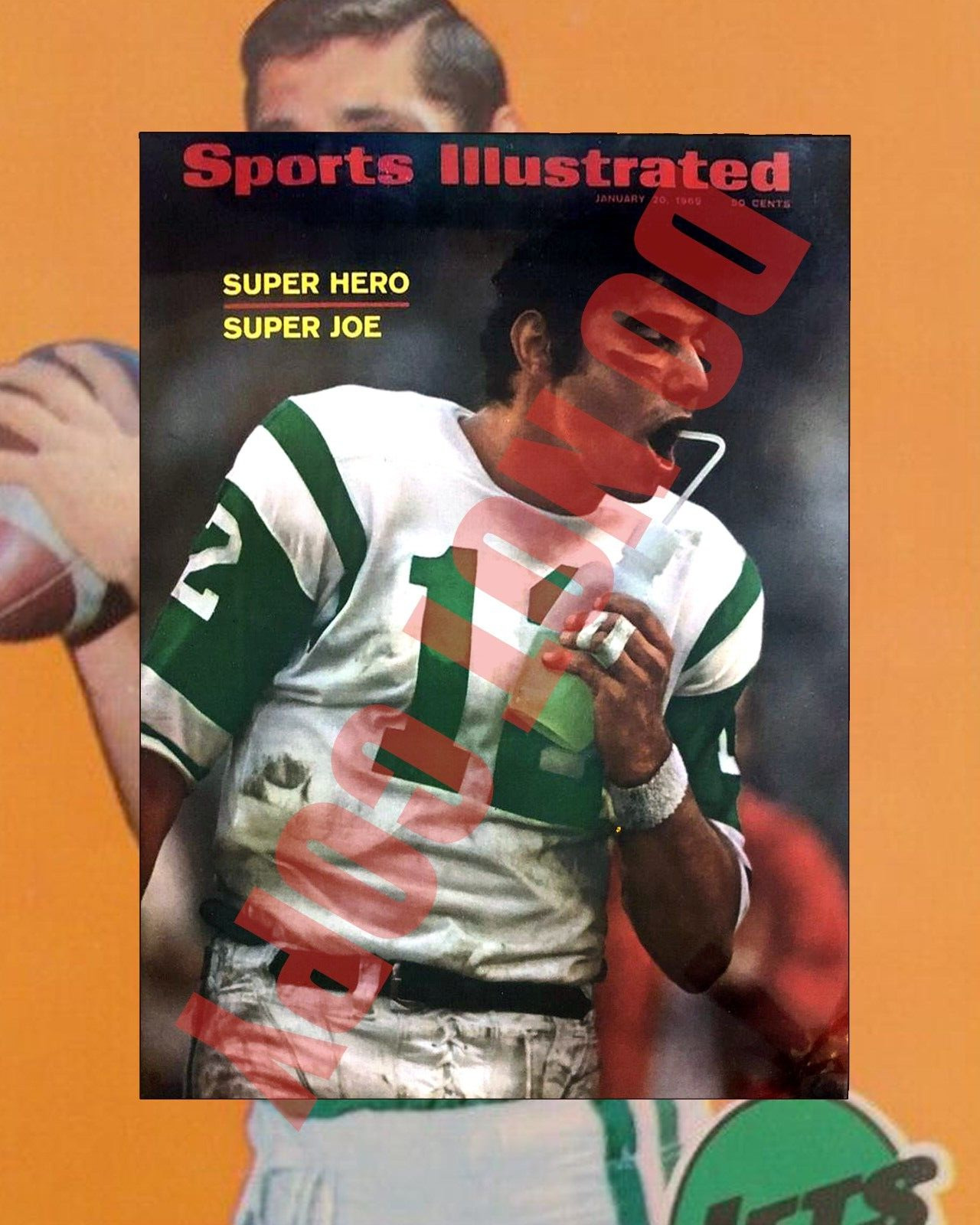 Circa 1969 Sports Illustrated Joe Namath New York Jets Cover Art 8x10 Photo