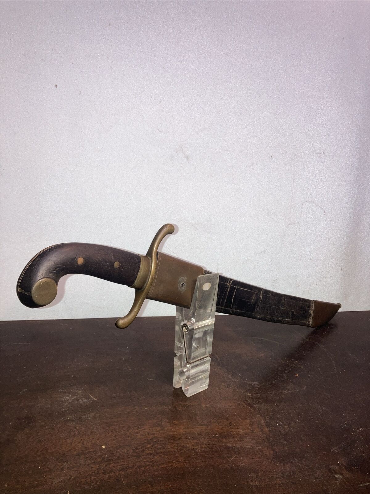 Spanish/cuban  Model 1860 Sword With Leather Scabbard & Brass Fittings