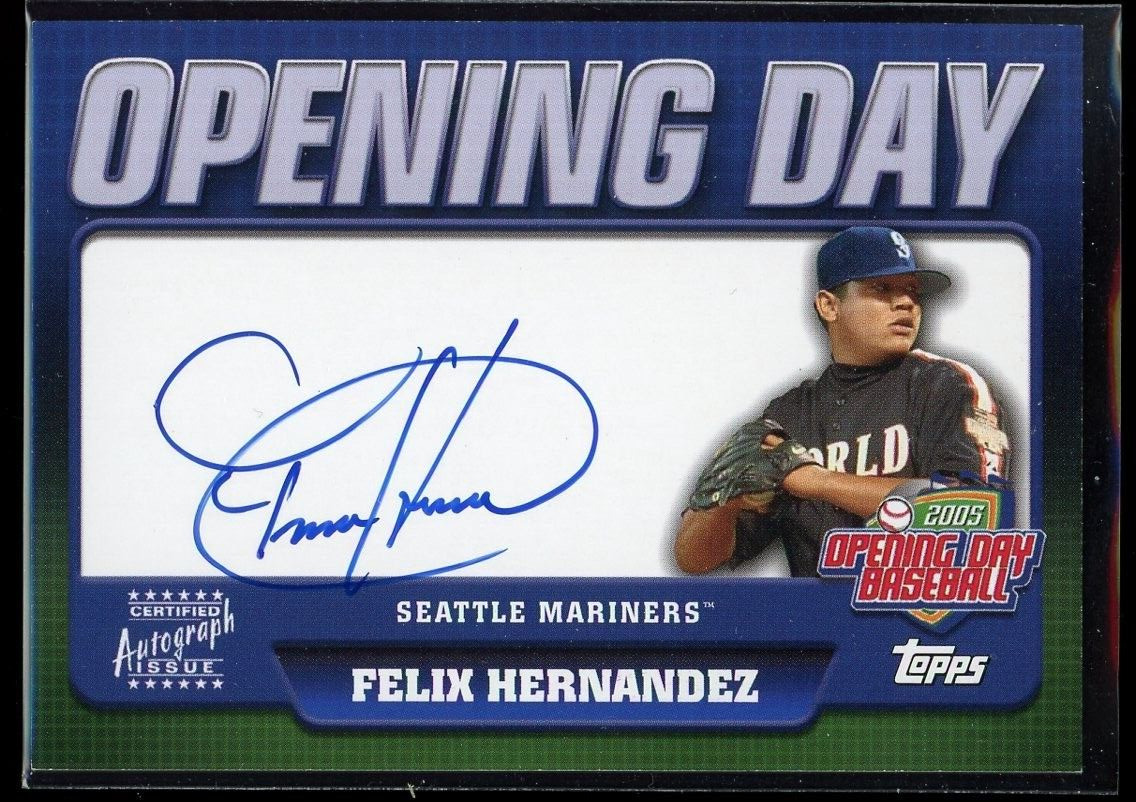 2005 Topps Opening Day Auto #ODA-FH Felix Hernandez Seattle Mariners