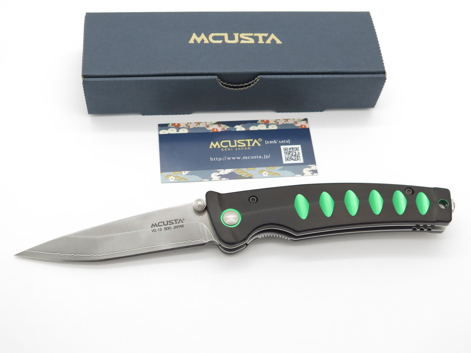 Mcusta MC-0044C Katana Series Seki Japan Green Tanto VG-10 Folding Pocket Knife