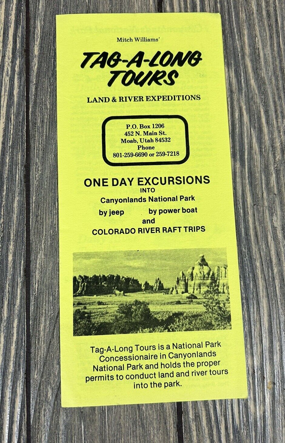Vintage Mitch Williams Tag A Long Tours Land And River Expeditions Brochure 