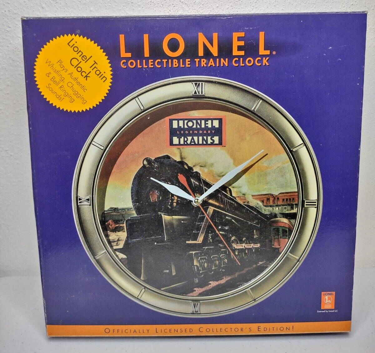 Collectable Lionel Train Analog Clock with Original Box SEE PIC READ DESCRIPTION