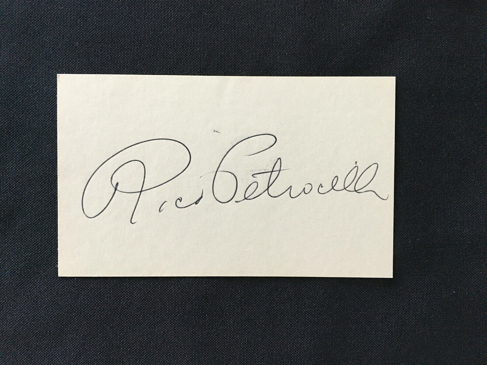 Rico Petrocelli Autographed 3x5 Index Card, White