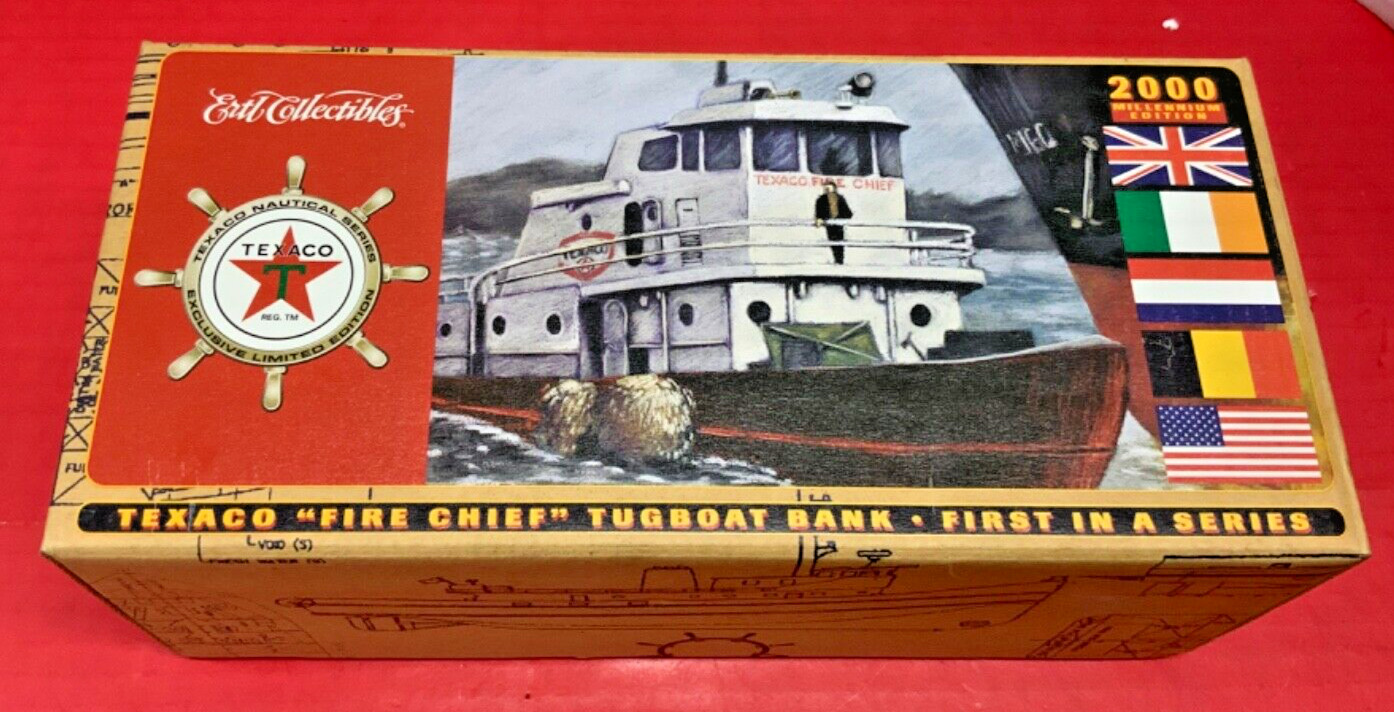 ERTL Collectibles Texaco Red Fire Chief Tugboat Bank 2000 Edition - AS IS (B)